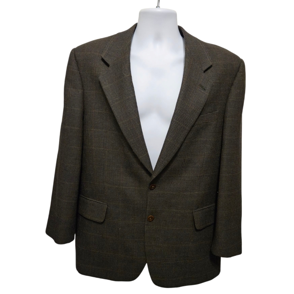Todays Man Made in Italy, Sport Coat, Size 40, Blazer, Soft Virgin Wool, Plaid